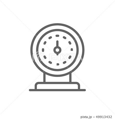 Low fuel, oil station pump line icon. Low fuel, oil station pump line icon. 49913432