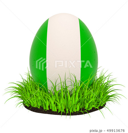 Easter egg with flag of Nigeria 49913676