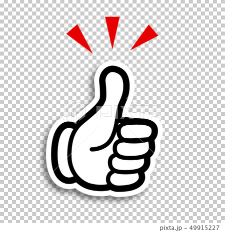 Hand Cartoon Style Icon Good Sign Stock Illustration