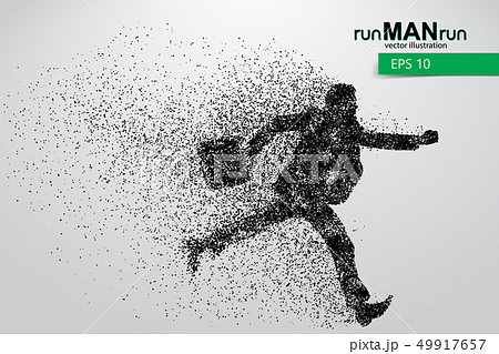 Business man silhouette from particles Business man silhouette from particles 49917657