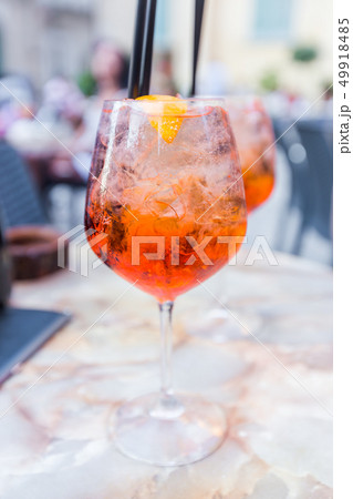 Glass of Aperol Spritz cocktail 49918485