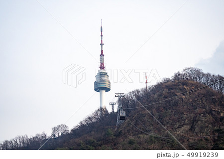 Seoul Namsan cable car and Seoul Namsan Tower Seoul Namsan cable car and Seoul Namsan Tower 49919239