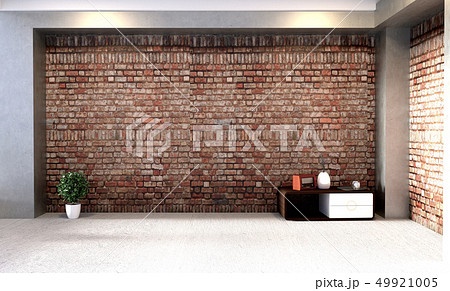 Empty room.Modern loft style living interior Empty room.Modern loft style living interior 49921005