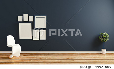 Empty room interior design, white chair Empty room interior design, white chair 49921065