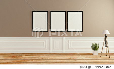 Room interior wooden style. 3D rendering Room interior wooden style. 3D rendering 49921302