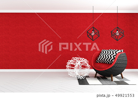 Living Room interior with velvet armchair 49921553