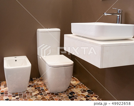 modern interior design of hotel bathroom with 49922658