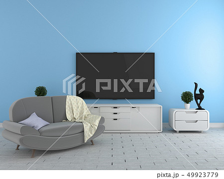 TV on the cabinet - modern living room  49923779