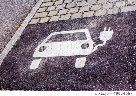 Parking symbol for electric cars charging Parking symbol for electric cars charging 49924067