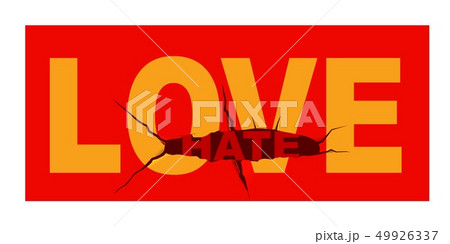 The concept of love and hate. Vector illustration. 49926337