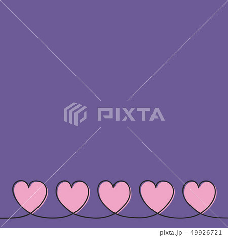 Empty greeting card layout with cute hearts. 49926721