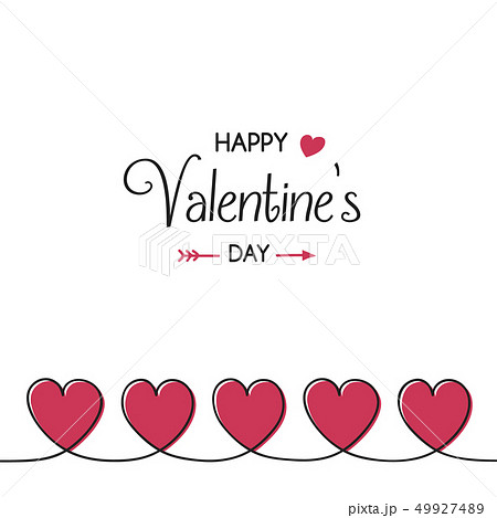 Vintage Valentine's Day card with cute hand drawn Vintage Valentine's Day card with cute hand drawn 49927489