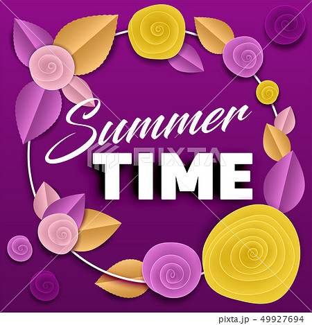 Paper roses purple poster Summer Time 49927694