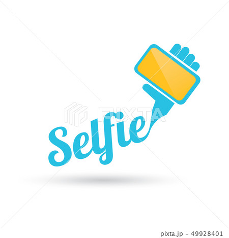 Taking Selfie Photo on Smart Phone concept icon isolated on white. vector illustration Taking Selfie Photo on Smart Phone concept icon isolated on white. vector illustration 49928401