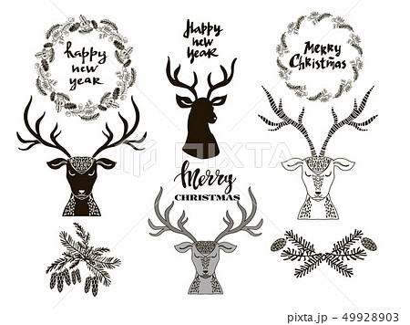 Set of Christmas doodle elements3 49928903