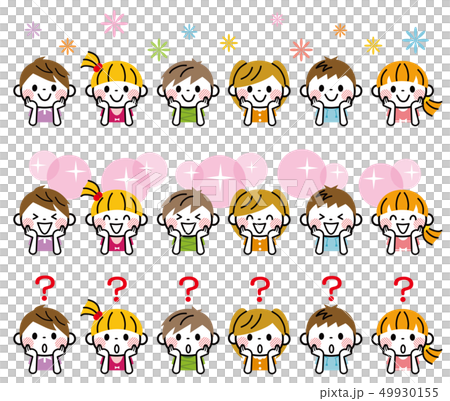 頬杖をつく子供たち 49930155