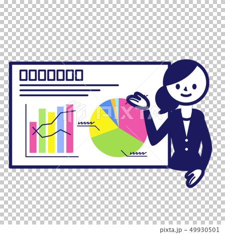Business suit sign simple female presentation 49930501