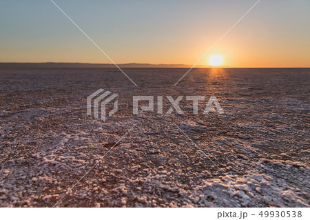 Sunrise at Chott El Djerid - salt lake in Tunisia Sunrise at Chott El Djerid - salt lake in Tunisia 49930538