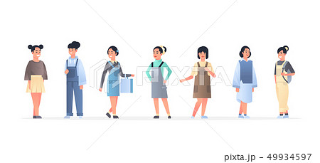 young asian women group wearing casual clothes happy attractive girls standing together chinese or young asian women group wearing casual clothes happy attractive girls standing together chinese or 49934597