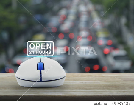 Business full time service online concept Business full time service online concept 49935487