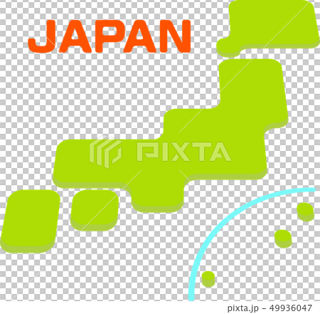 日本列島のデフォルメイラスト 49936047