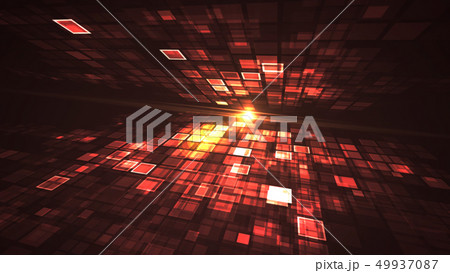 Abstract red light flashing Digital technology 49937087