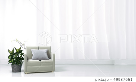 Room Interior has a sofa and lamp on empty Room Interior has a sofa and lamp on empty 49937661