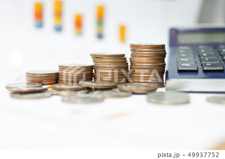 Business concept of coins stack 49937752