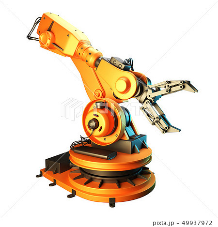 Robotic arm on white background Robotic arm on white background 49937972