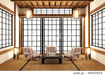 mock up, Japanese empty room tatami mat mock up, Japanese empty room tatami mat 49939958