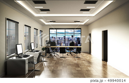 Office in modern style on wooden floor 49940014