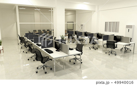 Office in modern style on wooden floor 49940016