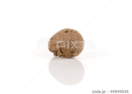 Clay pebbles (leca) isolated on white 49940036
