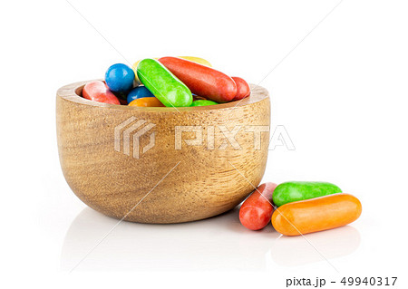 Licorice sweet comfit isolated on white Licorice sweet comfit isolated on white 49940317