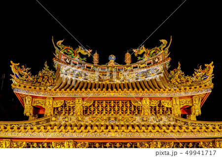 横浜中華街　関帝廟　夜景 49941717