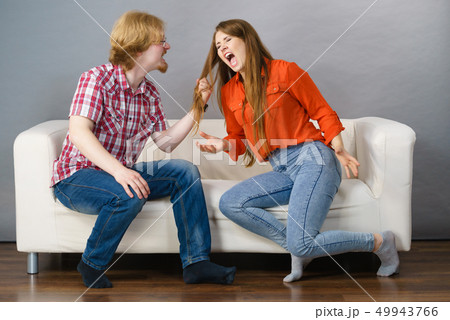 Brother and sister having fight 49943766