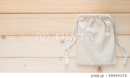 Canvas bag with drawstring, mockup small eco sack 49944359