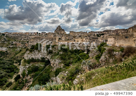Sunny summer day street view of Matera, Italy 49947390