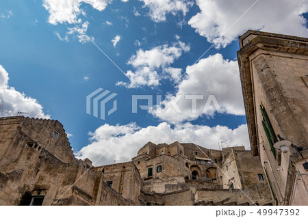 Sunny summer day street view of Matera, Italy 49947392