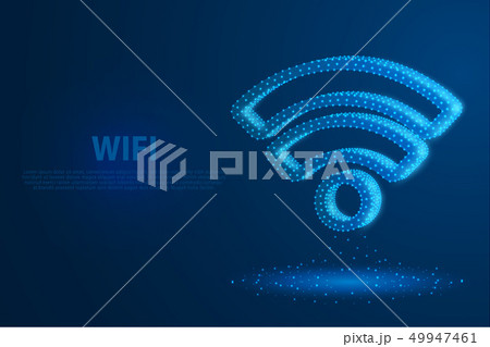 Technology wifi icon with blue background 49947461