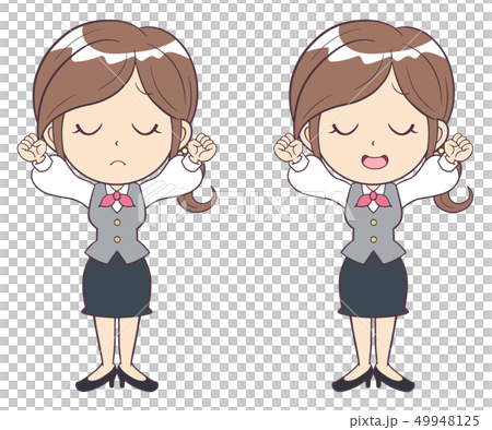 女商人年輕女子成長疲勞制服全身 女商人年輕女子成長疲勞制服全身 49948125