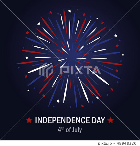 happy Independence Day usa firework in blue and red colors 49948320