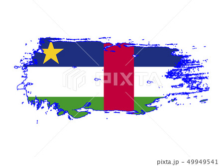 Grunge brush stroke with Central African Republic 49949541
