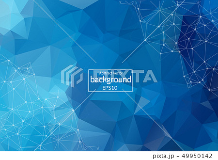 Abstract Blue Geometric Polygonal background 49950142