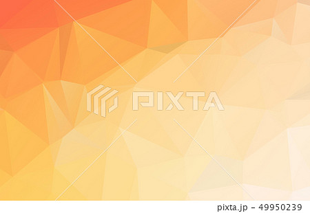 Bright orange low polygonal crystal background. 49950239