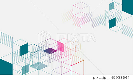 Colorful isometric geometric abstract background 49953644