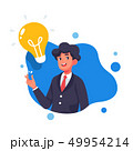 Businessman has an idea with creative vector 49954214