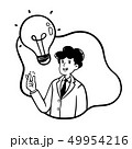Businessman has an idea creative hand drawn style 49954216