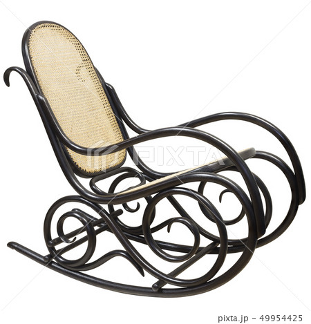 Wooden rocking chair isolated on white background 49954425