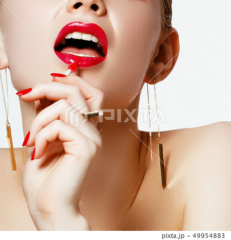 Makeup, cosmetics beauty concept. Beauty girl spa Makeup, cosmetics beauty concept. Beauty girl spa 49954883